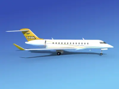 Global Express XRS Business Jet 3D model