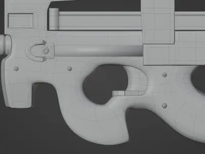 3D P90 Gun Factory New 3D model