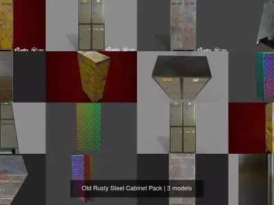 Old Rusty Steel Cabinet Pack