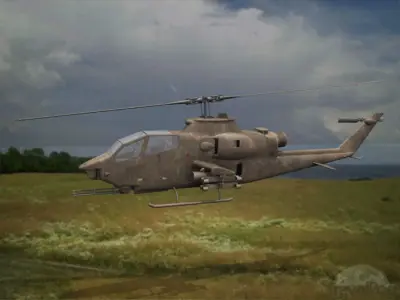 Cobra Helicopter  Low-poly 3D model