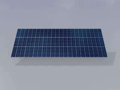 Solar module version 1 width 23500mm tilt angle 20 degrees Low-poly 3D model