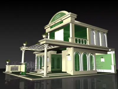 Industrial Expo Stand 3D model purchase