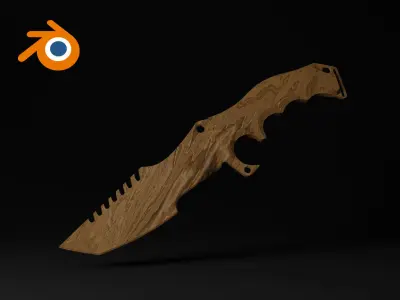 Military knife - Melee weapon 3D model