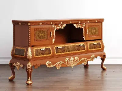 Yah Klasik Makam Odasi Credenza 3D model