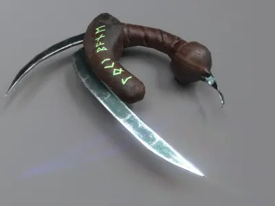 Fantasy Weapon Pack Low-poly 3D model purchase