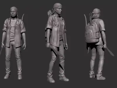 Ellie  The Last of Us Part 2 3D print model