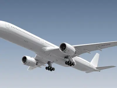 Airbus A350-1000 Generic White 3D model