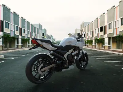 Sportbike White 3D model