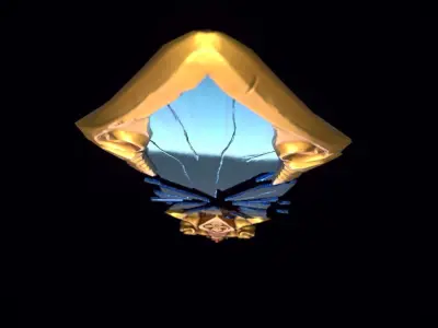 Stylized Mirror Sword Low-poly 3D model