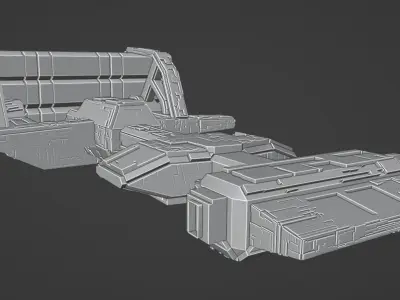 Space Cargo Freighter  Free 3D model
