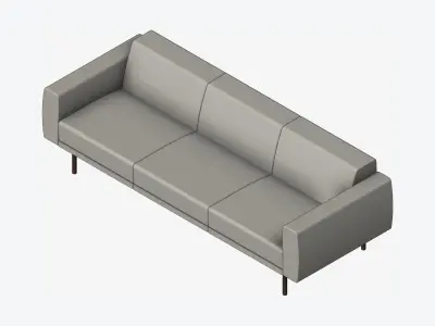 Seat - Sofa - Simplicity - Triple Low-poly 3D model