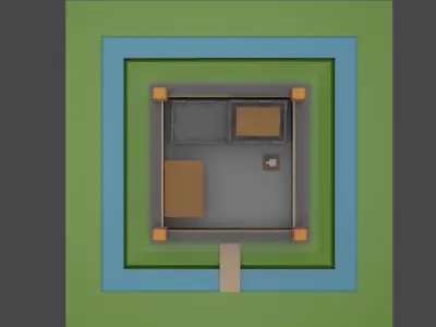 Castle house Free low-poly 3D model