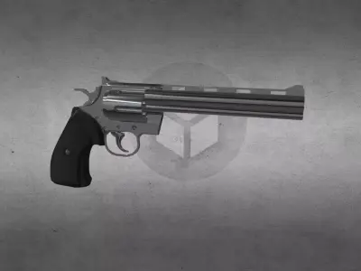 Revolver Low-poly 3D model