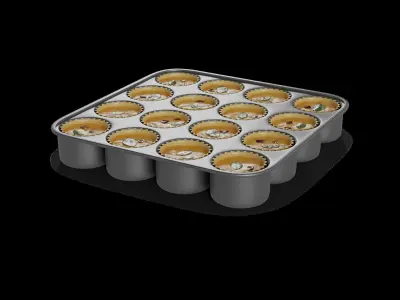 Snacks Mini Quiches 3D model
