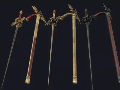 Dracula Weapon Pack Low-poly 3D model
