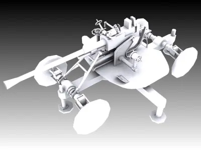 37mm M1939 61K Automatic Air Defense Gun 3D model