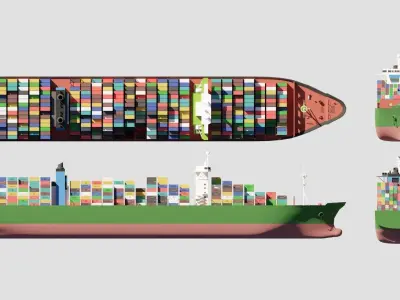 Containers Ship 3D model