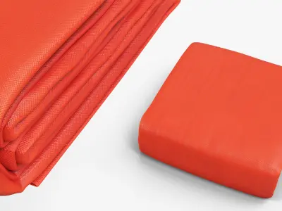 Polyethylene Tarpaulin Sheet Folded 3D model