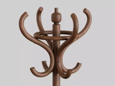 Coat rack Low-poly 3D model