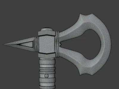 Assassins Tomahawk Low-poly 3D model