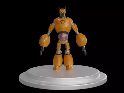 Robot orange 3D model get