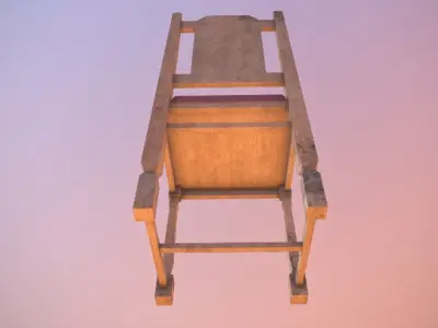 Antique Chair low-poly game ready 3D model