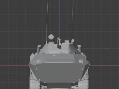 HighPoly BTR-90 russian armoured vehicle 3D model