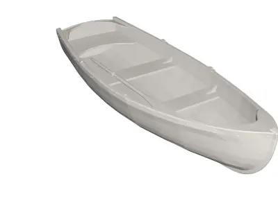 Wood Boat  Low-poly 3D model