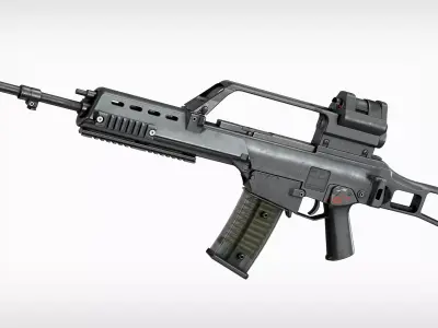 HK G36 Tactical Low-poly 3D model