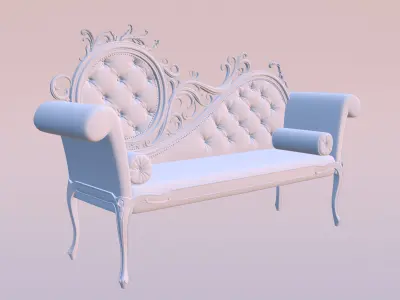 Chaise Lounges Victorian Antique Chair 3D model