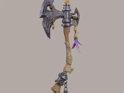 Scandinavian Axe Low-poly 3D model