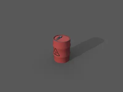 Oil Barrel  Free low-poly 3D model buy