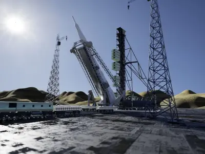 N-1 Rocket Launch Pad 3D model