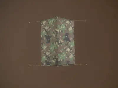 Camouflage Tent low-poly game ready Low-poly 3D model