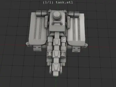 sci fi electronic tank 3D print model