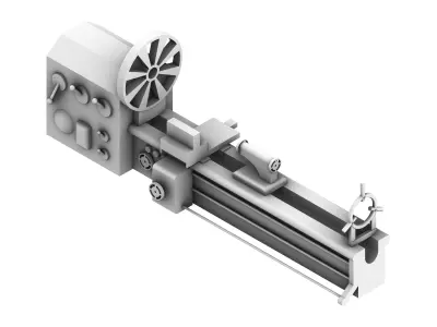 Roll Turning Lathe Machine 3D model