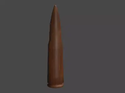 stylized bullet layout made of wood PBR low-poly Game Ready Free low-poly 3D model