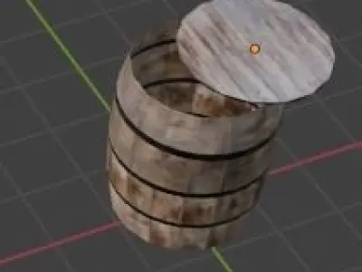 Barrel V2 Low Poly  Free low-poly 3D model
