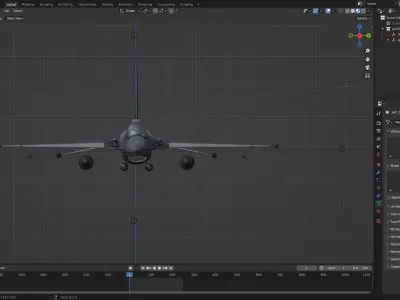 F16 super hornet Animated Low-poly 3D model