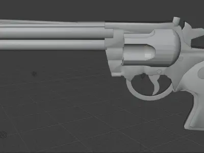 handgun revolver 3D model