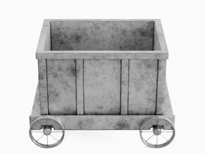 Mining Trolley 02 Low-poly 3D model