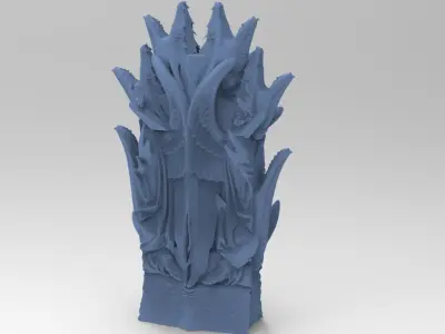 Dantes serpent Stone pillar  3D model
