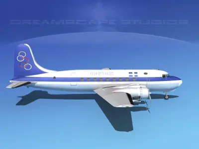 Douglas DC-4 Olympic 3D model