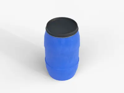 Plastic Water Barrel Low-poly 3D model