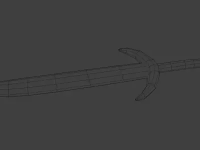 Stylized Heavy Greatsword Fantasy Weapon Low-poly 3D model