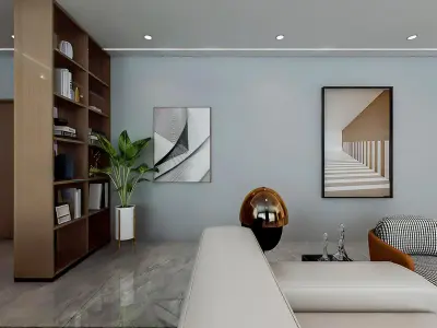 Restaurant Panoramic Modern Guest 3D model