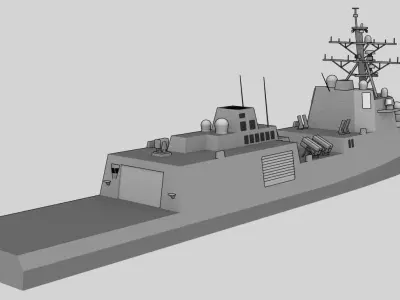 FFG 62 Constellation class Low-poly 3D model