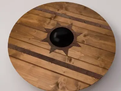 Viking Shield 3D model 7