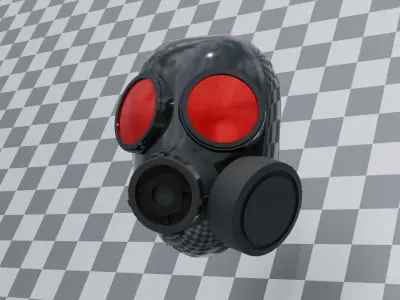 Gas Mask Free low-poly 3D model