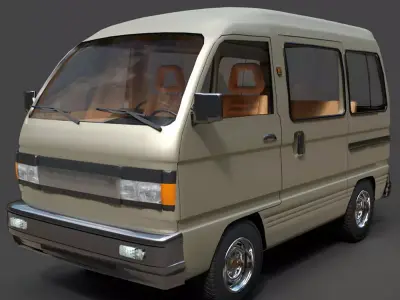 Suzuki Carry Pickup - Optimized High-Quality 3D Model 3D model